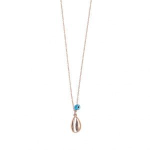 COLOUR ME : RAINBOW 925 ROSE GOLD PLATED SHELL NECKLACE