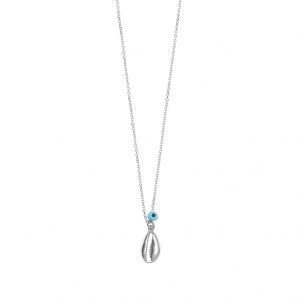 COLOUR ME : RAINBOW- 925 SILVER SHELL NECKLACE