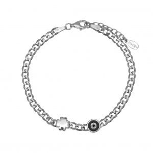 Bracelet-silver-925-rhodium-plated-with-enamel-evil-eye