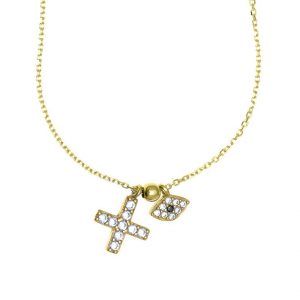 Necklace-in-silver-925-gold-plated-with-zirconia