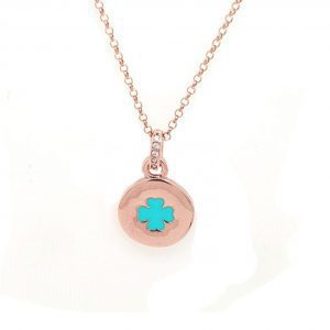 Necklace-silver-925-pink-gold-plated-with-enamel-and-white-zirconia