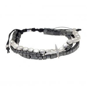 Cord-bracelet-in-silver-925-rhodium-plated-with-hematite (1)