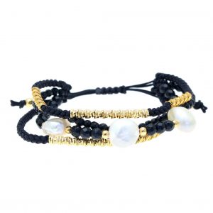 Bracelet-silver-925-yellow-gold-plated-with-cord-and-pearl (1)