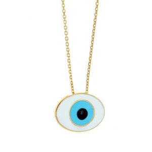 Necklace-silver-925-yellow-gold-plated-with-enamel-evil-eye (1)