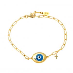 Bracelet-silver-925-yellow-gold-plated-with-enamel-evil-eye (2)