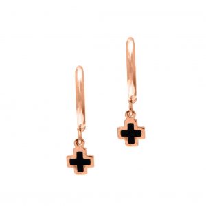 Earrings-in-silver-925-rose-gold-plated-with-enamel
