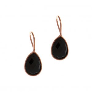Earrings-silver-925-rose-gold-plated-with-onyx