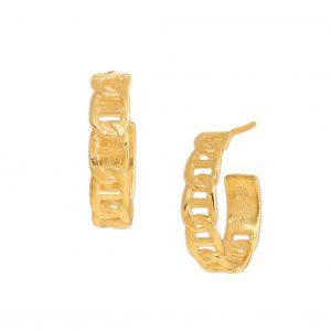 Earings-silver-925-yellow-gold-plated