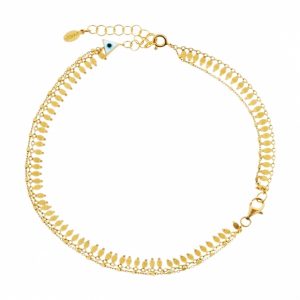 Bracelet-silver-925-yellow-gold-plated-with-extension-for-the-feet