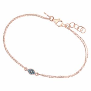 Bracelet-in-silver-925-pink-gold-plated-with-turquoise-zirconia