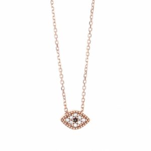 Necklace-in-silver-925-pink-gold-plated-with-white-zirconia