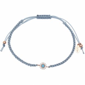 Bracelet-silver-925-pink-gold-plated-with-colored-zirconia-with-cord