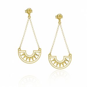 Earring-silver-925-yellow-gold-plated