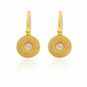 Earrings-in-silver-925-yellow-gold-plated-with-zirconia Earrings-in-silver-925-yellow-gold-plated-with-zirconia