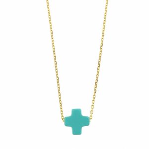 Necklace-in-silver-925-yellow-gold-plated-with-turquoise