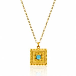 Necklace-silver-925-yellow-gold-plated-with-turquoise
