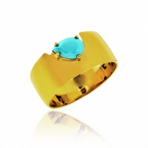 Ring-silver-925-yellow-gold-plated-with-turquoise (2)