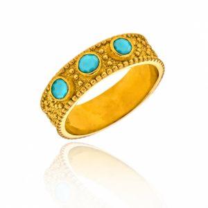 Ring-silver-925-yellow-gold-plated-with-turquoise (4)