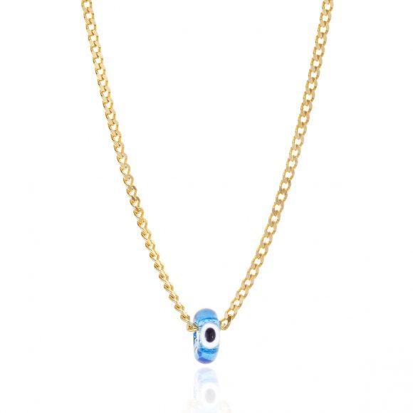 Necklace-silver-925-yellow-gold-plated-with-evil-eye