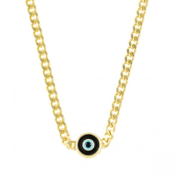 Necklace-silver-925-yellow-gold-plated-with-enamel-evil-eye (3)