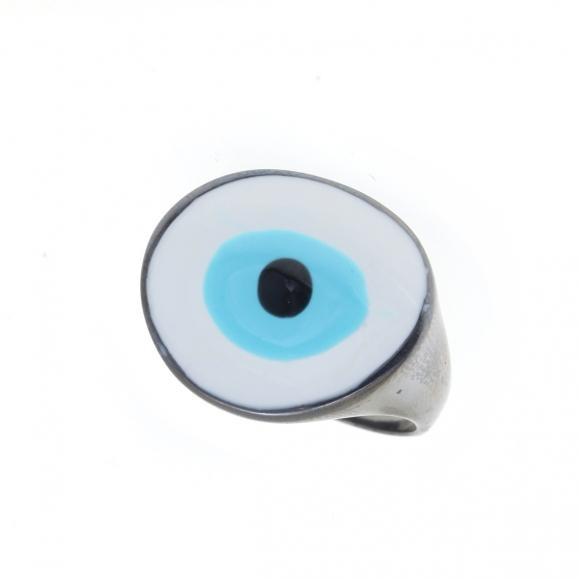Ring-silver-925-black-rhodium-plated-&-with-enamel-evil-eye