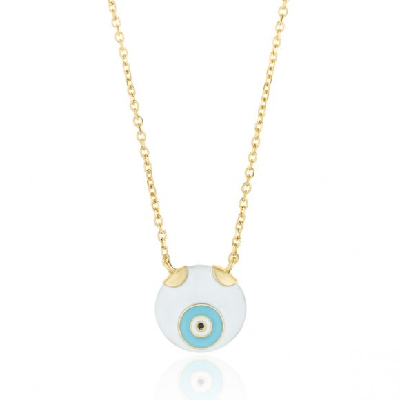 Necklace-silver-925-yellow-gold-plated-with-enamel-evil-eye (4)