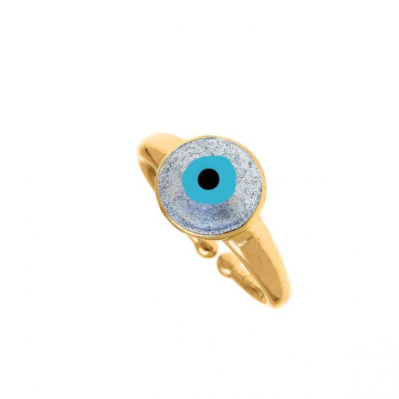 Ring-silver-925-yellow-gold-plated-with-enamel-evil-eye